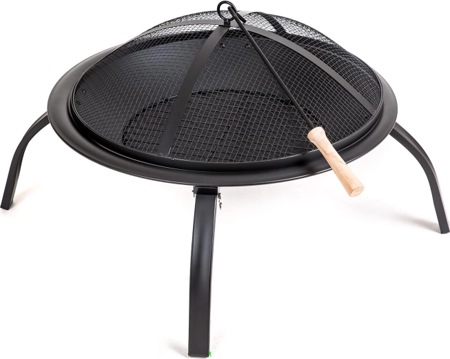 Metalen tuinvuurkorf Plate met deksel, 55 cm