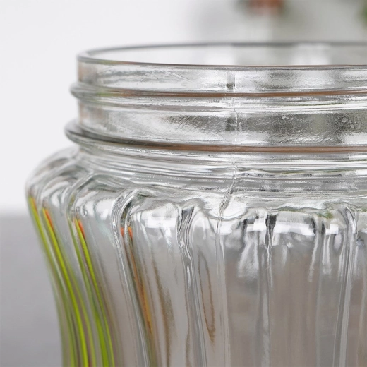 Durable ribbed glass for better grip