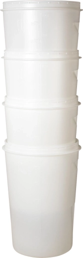 Konische Form für platzsparende Lagerung