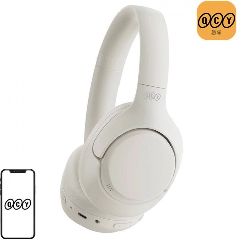 Casque sans fil QCY H3 avec ANC, blanc