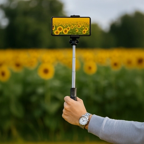 Support de téléphone rotatif à 360° et structure télescopique