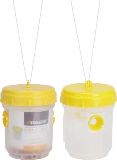 Piège à guêpes en polypropylène 9 × 12,5 cm – corps transparent, couvercle jaune