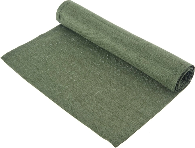 Chemin de table vert en polyester 160 × 30 cm