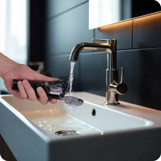 Washable head for easy cleaning