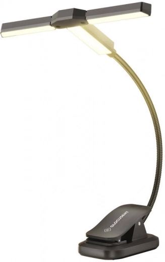 Lampe de lecture à trois têtes Glocusent USB-C 1000 mAh noire