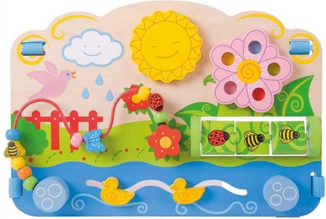 Bigjigs Baby wooden activity board Flowers