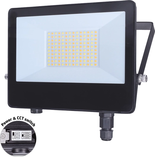 Solight LED-schijnwerper TOP 50 W met vermogensschakelaar en 3CCT, IP65