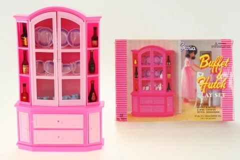 Armoire Glorie pour poupées avec vaisselle
