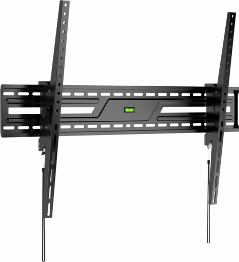 Adjustable black wall TV mount for 43–100"