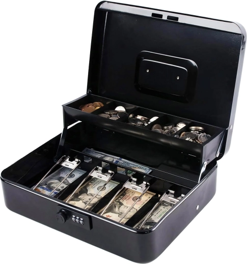 Renew Force Metal Cash Box with Combination Lock