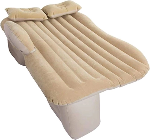 Aufblasbare Automatratze mit elektrischer Pumpe 130 × 80 cm – Beige