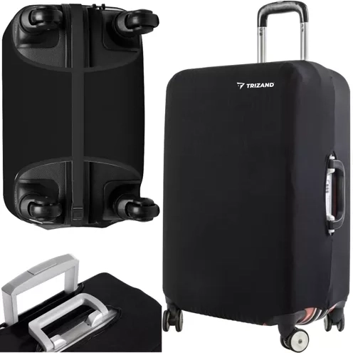 Trizand 23839 Hoes voor reiskoffer M 62 x 43 x 27 cm zwart