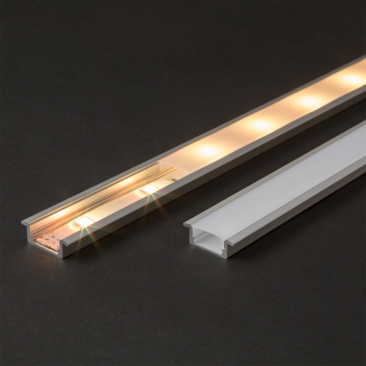 Opale Abdeckung für Aluminium-LED-Profil 1 m