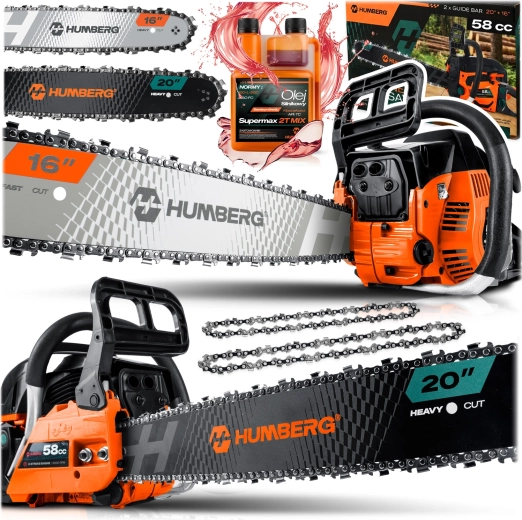 Humberg HM-662 benzine kettingzaag 16/20" + 2T-olie