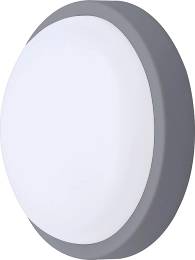 Solight plafonnier et applique LED ronde d’extérieur 20 W 1500 lm 4000 K IP54 20 cm gris