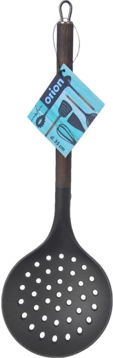 Ergonomic handle with wood-look finish