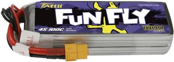 Batterie LiPo Tattu Fun Fly 1800 mAh 4S 100C avec connecteur XT60