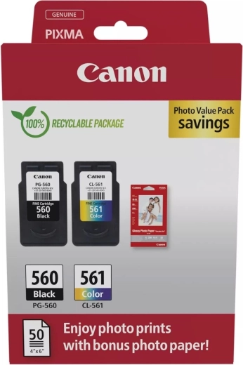 Canon PG-560/CL-561 Photo Value set met fotopapier