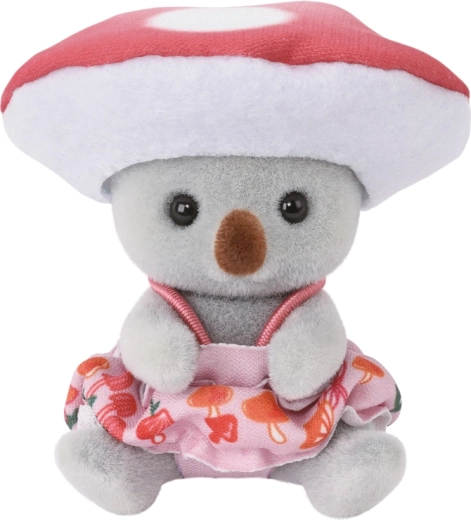 Koala baby Julie in a mushroom costume