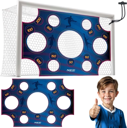 Bâche d’entraînement avec cibles Neo-Sport pour but de football 300 × 200 cm