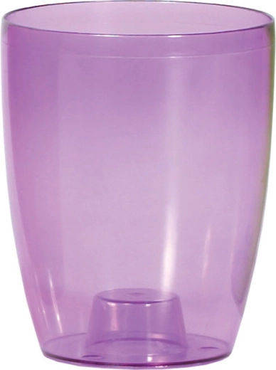 Pot pour orchidée Coubi Orchid 13 cm transparent violet