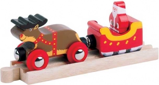 Santas Gespann mit Schiene Bigjigs Rail