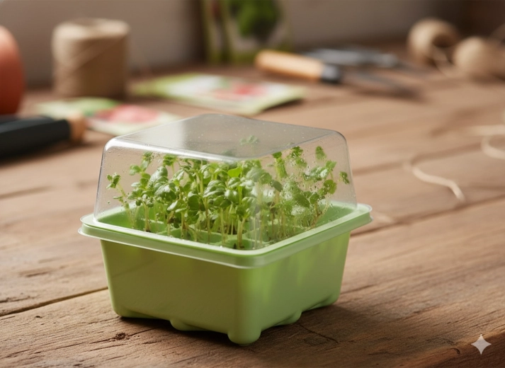 Consistent humidity and warmth for rapid germination