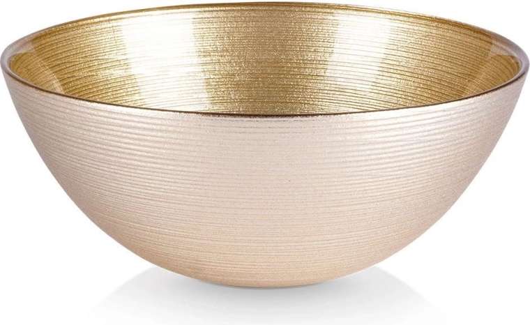 Glass Gold Bowl 15 cm, 600 ml