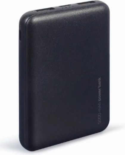 Draagbare powerbank 5000 mAh, zwart