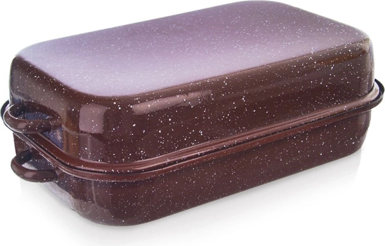 Enamelled rectangular roaster with lid 1.5 l