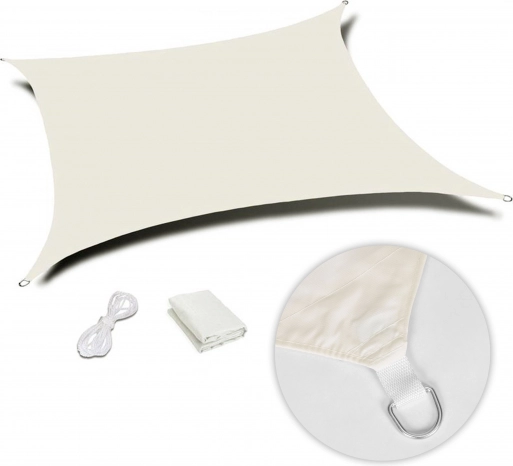 Square Waterproof Shade Sail 3×3 m MultiGarden – Beige