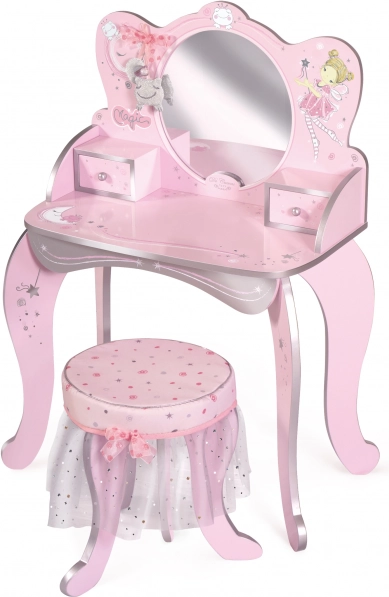 Coiffeuse en bois avec tabouret Magic Maria
