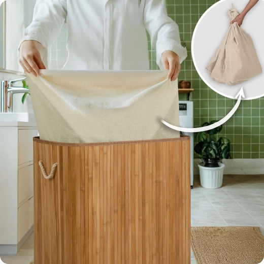 Removable cotton liner with drawstring