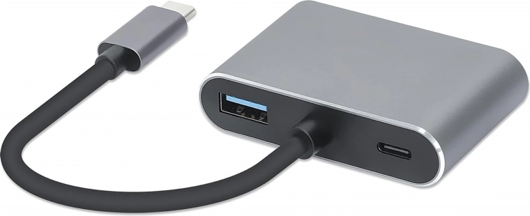 Hub multifonction USB‑C 4-en-1 avec HDMI 4K et VGA