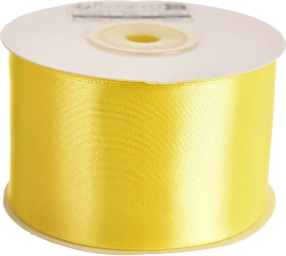 Ruban satiné jaune 50 mm, 25 m