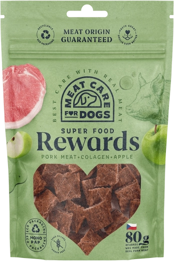 Meaty dog treat with pork, collagen and apple 80 g