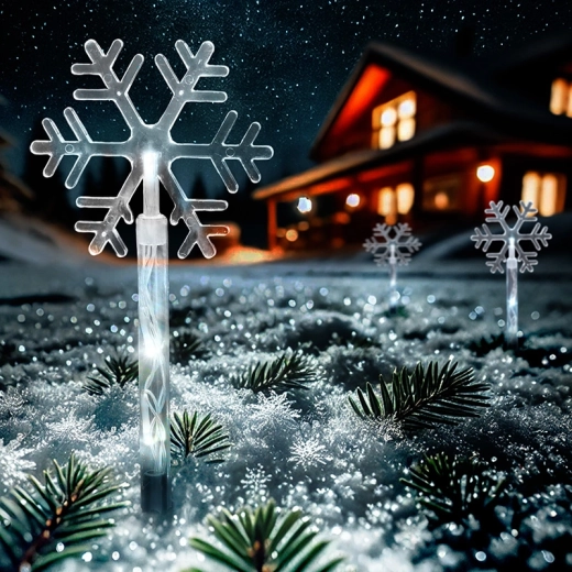 Winterdecoratie met koudwitte LED