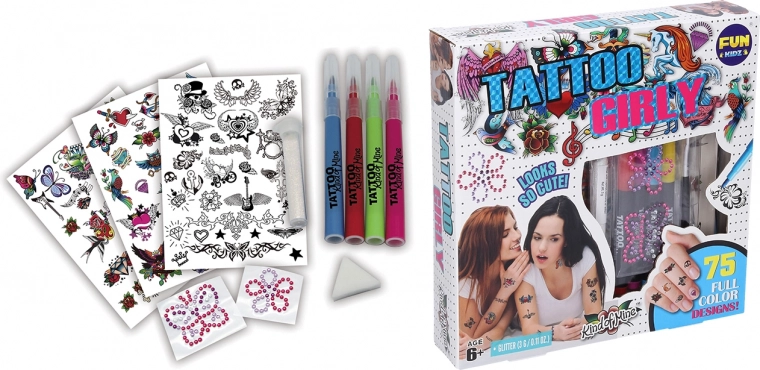 Tattoo set with markers