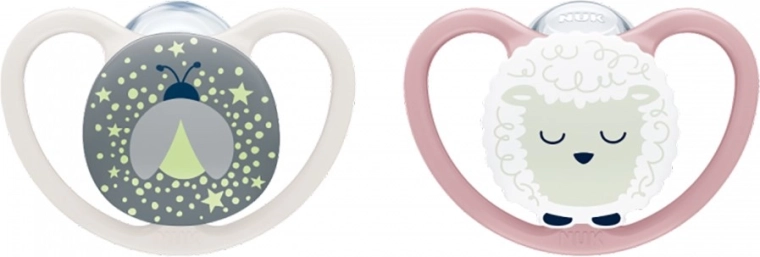 Sucette NUK Perfect Match Air Night FIREFLY/SHEEP 6–18 mois, 2 pcs