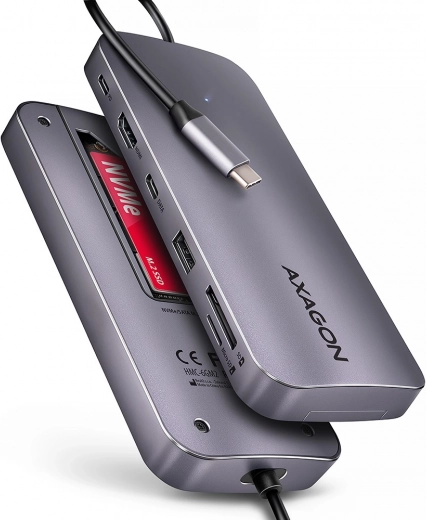 Hub USB multiprises 6‑en‑1 AXAGON HMC-6GM2