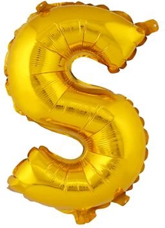 Folienballon Buchstabe S 30 cm gold TORO