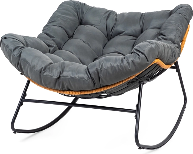 XL Cocoon Rocking Chair with Footstool, Grey