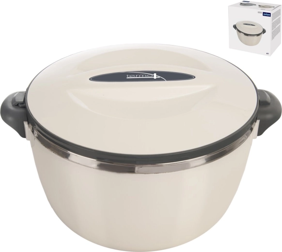 Insulated bowl UH/stainless steel TERMO 6 l white