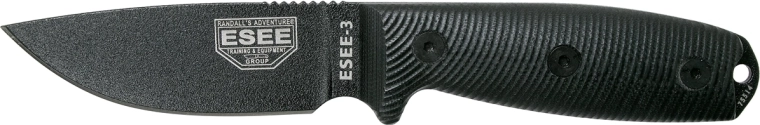 Taktisches Messer ESEE 3 mit feststehender Klinge, G10-Griff und Kydex-Scheide