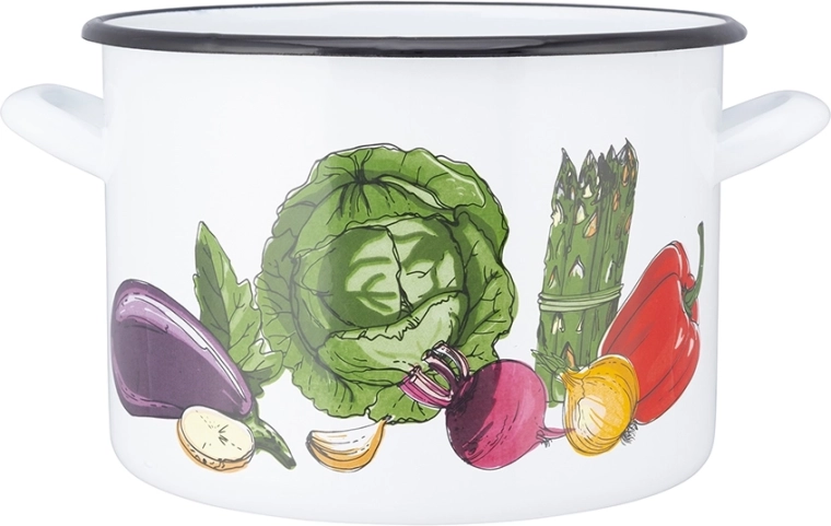 Faitout émaillé avec couvercle 4,4 l 20 cm