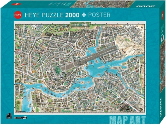 Puzzle HEYE 2000 pièces – ville de la musique