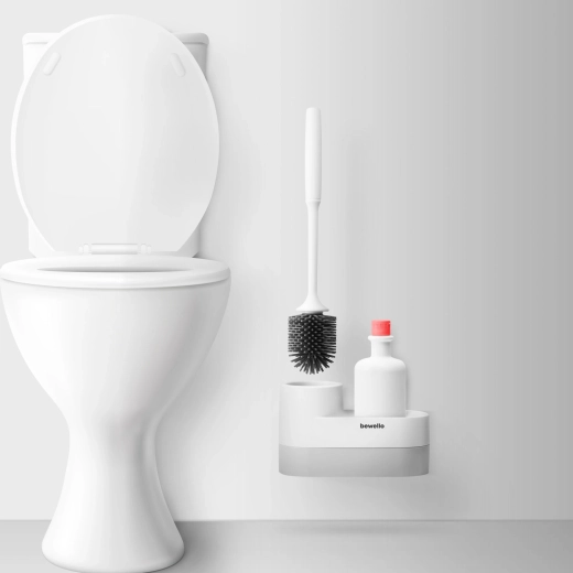 Set toiletborstel met opbergruimte