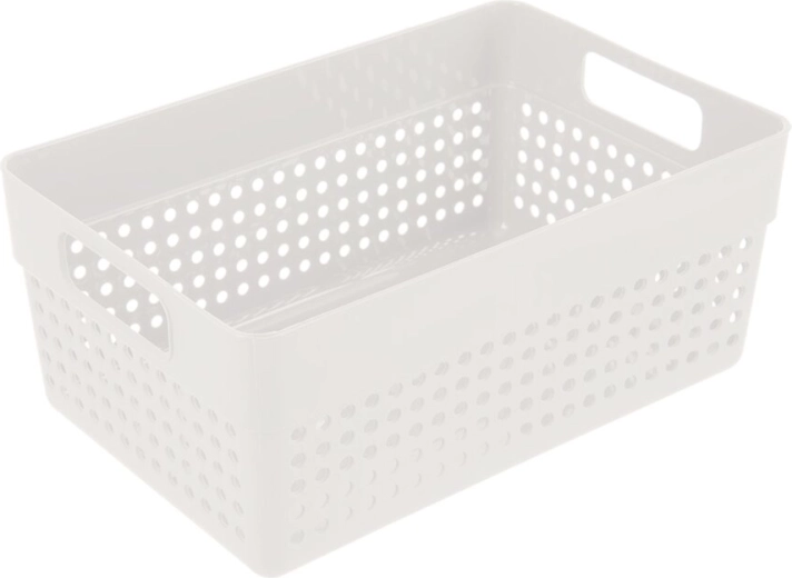 Terra opbergmand van polypropyleen wit 23,5 × 15,5 × 10 cm