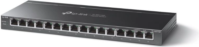 Unmanaged PoE+ Switch 16× Gigabit