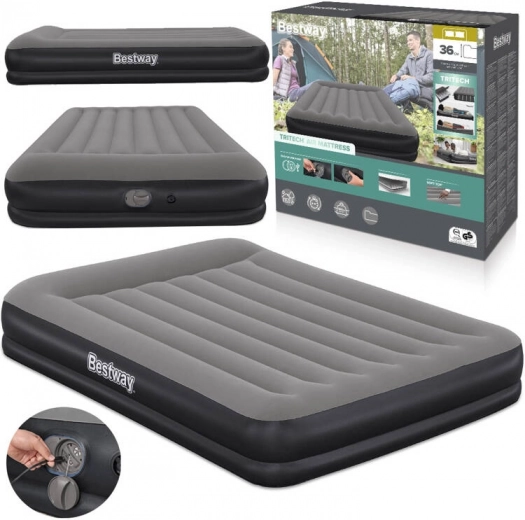 Bestway Tritech air mattress with built-in USB pump 152 × 203 × 36 cm